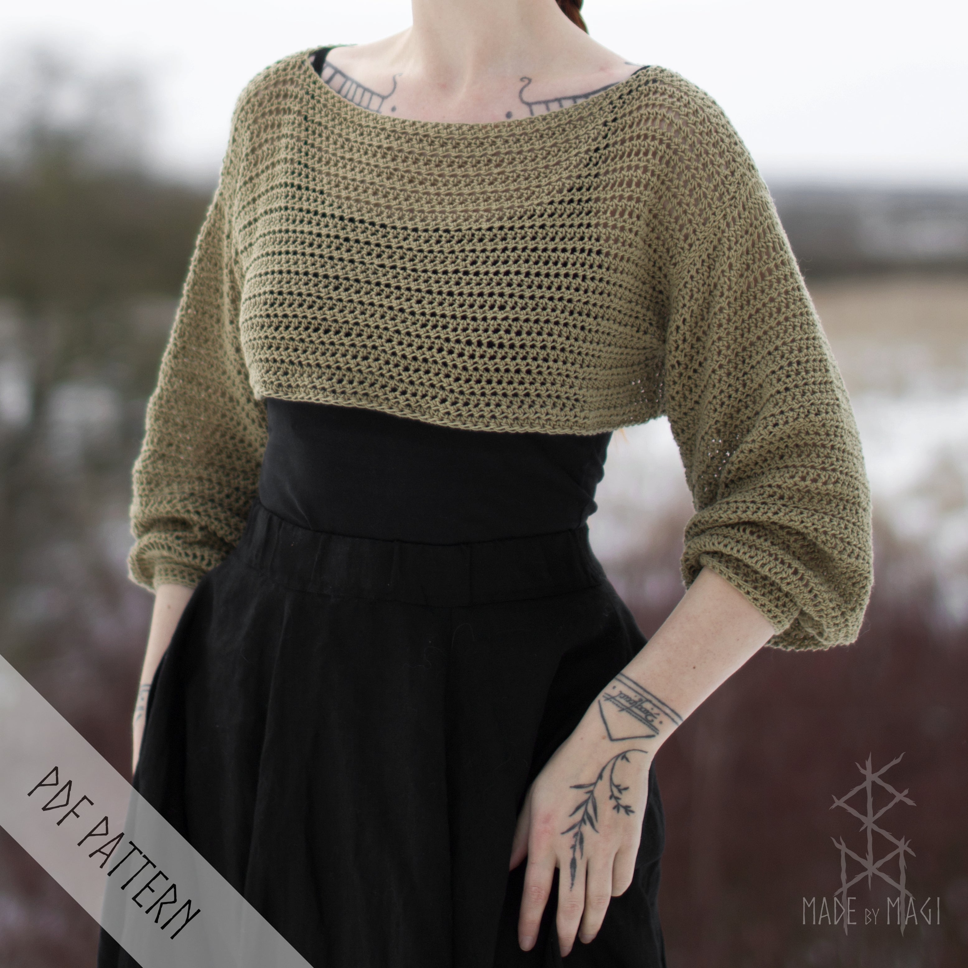 COZY CROP Crochet Pattern – MadeByMagi