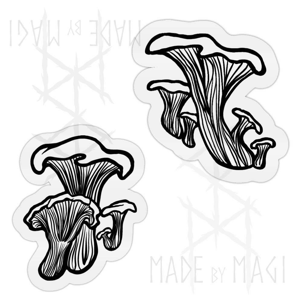 Chanterelle Clear Stickers
