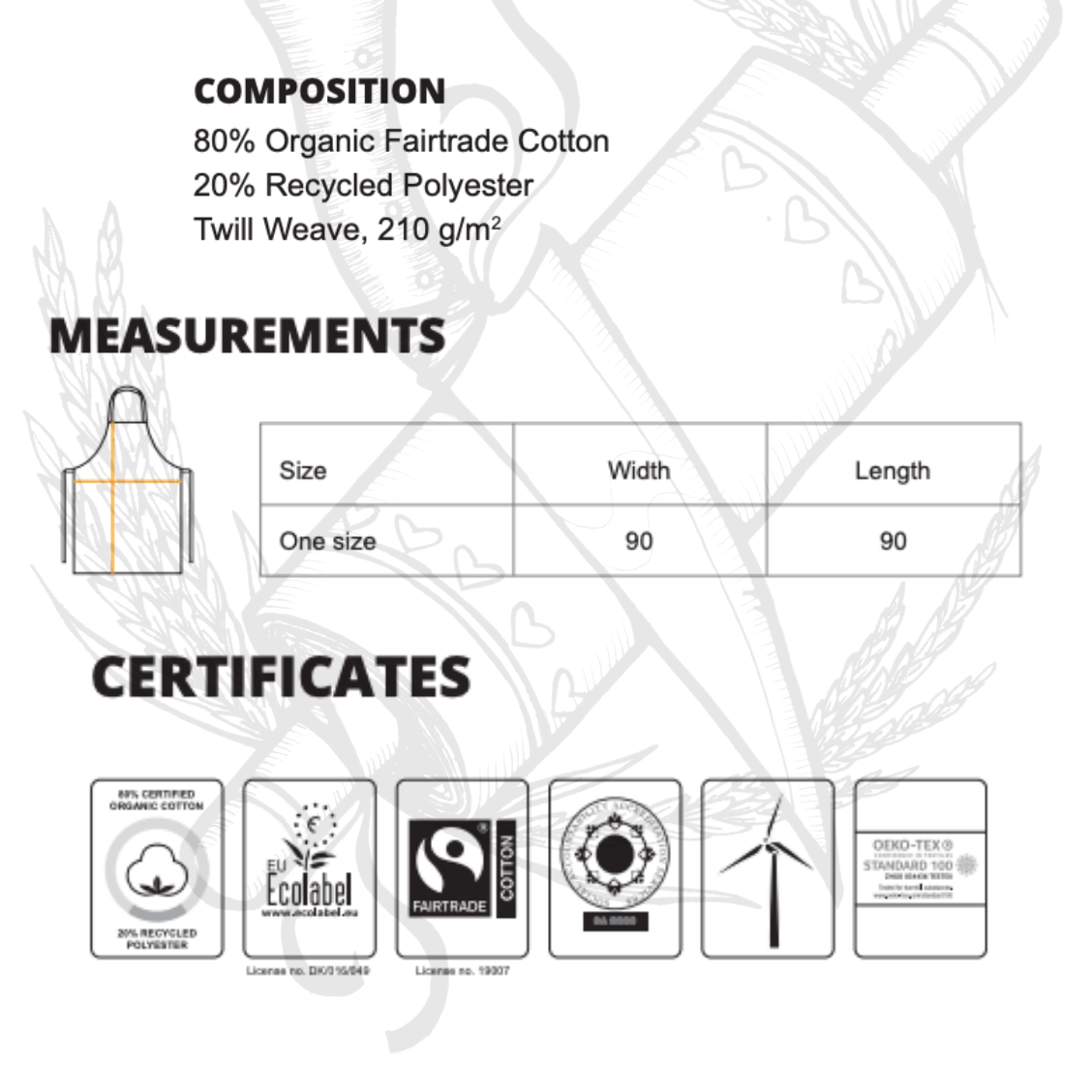 CRAFTER'S GUILD Apron w/ pockets